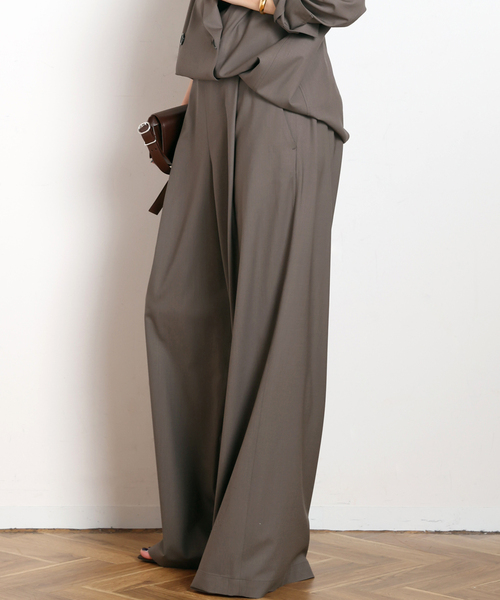 AP STUDIO（エーピーストゥディオ）の「SPWOOL パンツ（スラックス・レディース・モカ/ネイビー・34/36/38）」の11枚目の写真