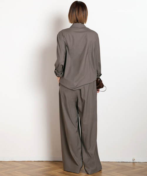 AP STUDIO（エーピーストゥディオ）の「SPWOOL パンツ（スラックス・レディース・モカ/ネイビー・34/36/38）」の7枚目の写真