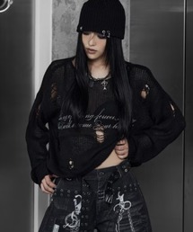 ROSEN KREUZ | 【Rosen Kreuz】LOOSE MESH KNIT / 【ローゼンクロイツ】ルーズダメージメッシュニット(ニット/セーター)