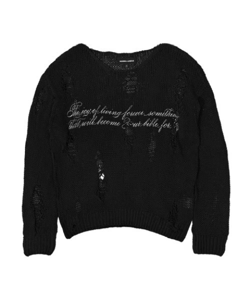 ROSEN KREUZ(ローゼンクロイツ)の「【Rosen Kreuz】LOOSE MESH KNIT / 【ローゼンクロイツ】ルーズダメージメッシュニット(ニット/セーター・メンズ・ホワイト/ブラック・01/02)」の20枚目の写真