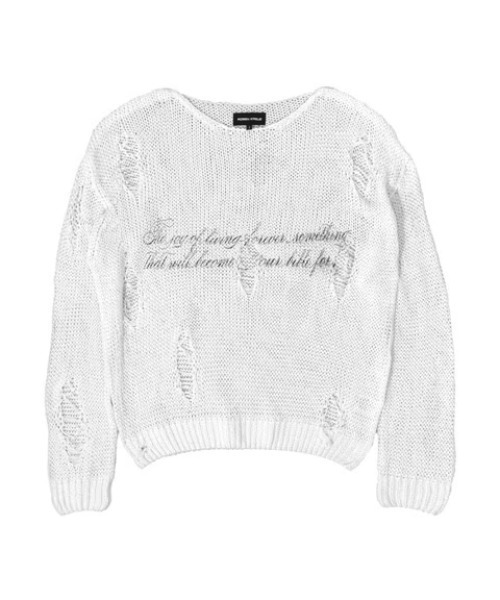 ROSEN KREUZ(ローゼンクロイツ)の「【Rosen Kreuz】LOOSE MESH KNIT / 【ローゼンクロイツ】ルーズダメージメッシュニット(ニット/セーター・メンズ・ホワイト/ブラック・01/02)」の9枚目の写真