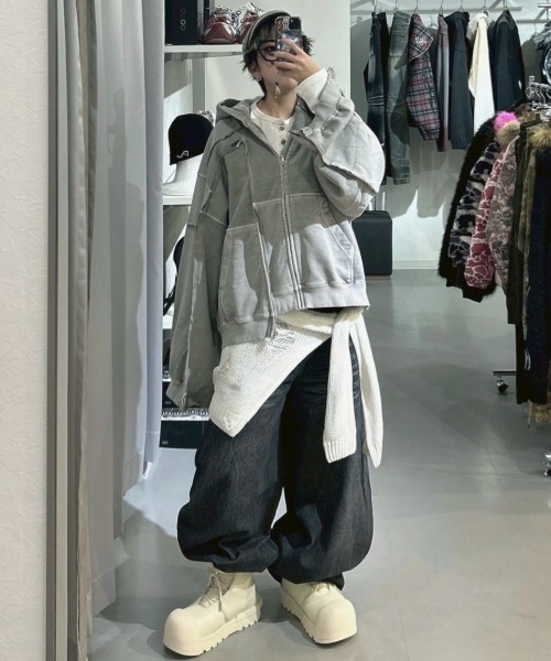 ROSEN KREUZ(ローゼンクロイツ)の「【Rosen Kreuz】LOOSE MESH KNIT / 【ローゼンクロイツ】ルーズダメージメッシュニット(ニット/セーター・メンズ・ホワイト/ブラック・01/02)」の14枚目の写真