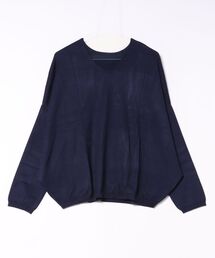 antiqua（アンティカ）の「長袖 無地 クルーネック マシュマロタッチ ニット（ニット/セーター）」