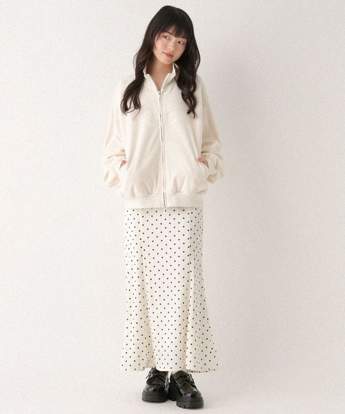 Heather（ヘザー）の「ベロアレースラインブルゾン　648095（ブルゾン・レディース・ネイビー/アイボリー/ライトブルー・FREE）」の8枚目の写真