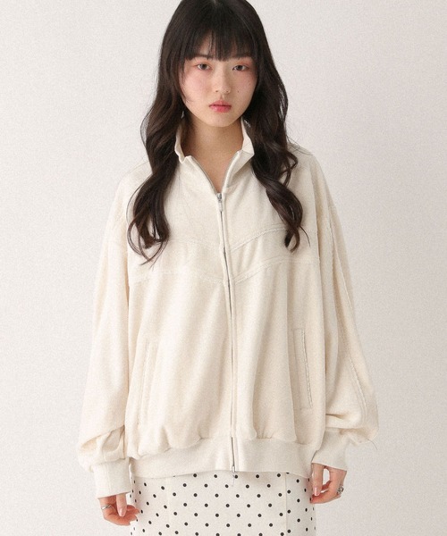 Heather（ヘザー）の「ベロアレースラインブルゾン　648095（ブルゾン・レディース・ネイビー/アイボリー/ライトブルー・FREE）」の12枚目の写真