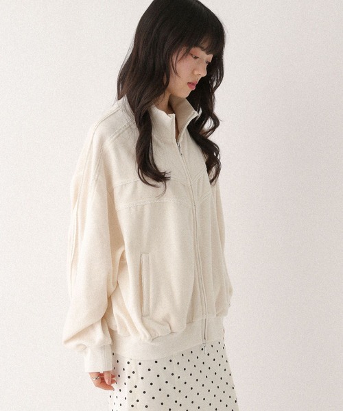 Heather（ヘザー）の「ベロアレースラインブルゾン　648095（ブルゾン・レディース・ネイビー/アイボリー/ライトブルー・FREE）」の14枚目の写真