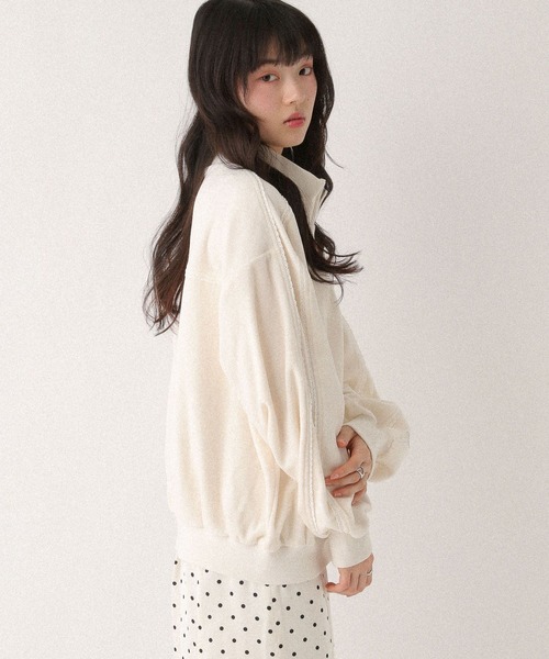 Heather（ヘザー）の「ベロアレースラインブルゾン　648095（ブルゾン・レディース・ネイビー/アイボリー/ライトブルー・FREE）」の15枚目の写真