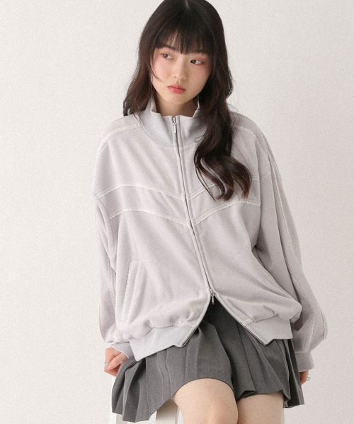 Heather（ヘザー）の「ベロアレースラインブルゾン　648095（ブルゾン・レディース・ネイビー/アイボリー/ライトブルー・FREE）」の19枚目の写真