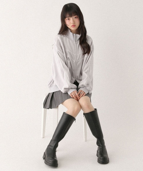 Heather（ヘザー）の「ベロアレースラインブルゾン　648095（ブルゾン・レディース・ネイビー/アイボリー/ライトブルー・FREE）」の20枚目の写真