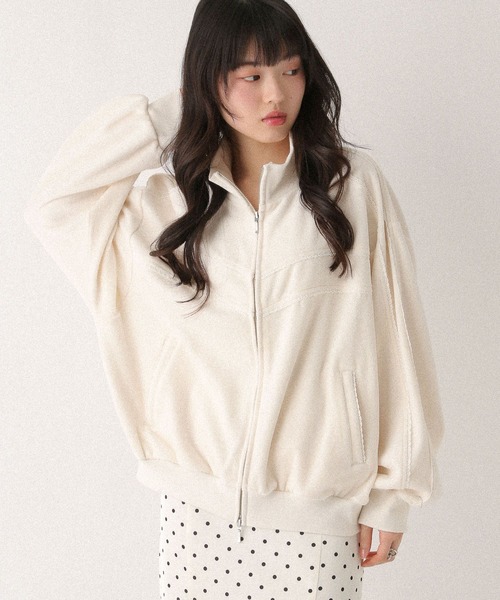 Heather（ヘザー）の「ベロアレースラインブルゾン　648095（ブルゾン・レディース・ネイビー/アイボリー/ライトブルー・FREE）」の11枚目の写真