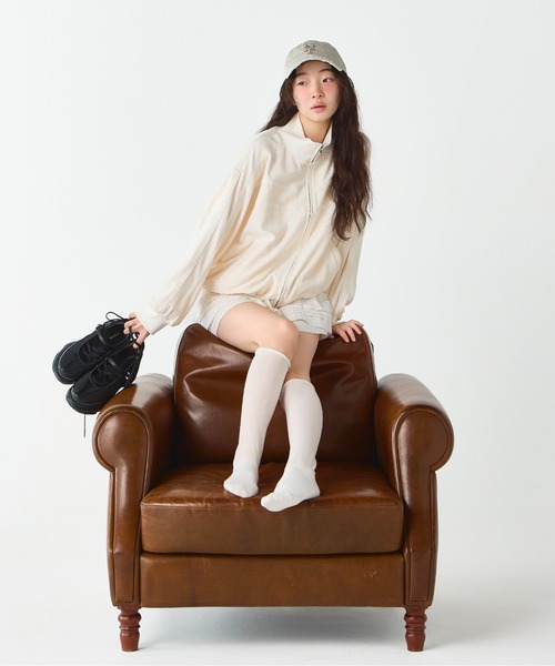 Heather（ヘザー）の「ベロアレースラインブルゾン　648095（ブルゾン・レディース・ネイビー/アイボリー/ライトブルー・FREE）」の4枚目の写真