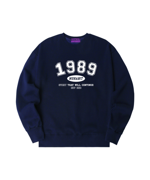 NUHABIT（ニューハビット）の「N/H NEW 1989 オーバーサイズ 裏起毛 スウェット (SOM4-3NH1176)（スウェット・メンズ・ホワイト/ライトグレー/ブラック/ネイビー/グレー/アイボリー・MEDIUM/LARGE/X-LARGE）」の6枚目の写真