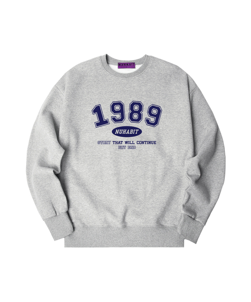 NUHABIT（ニューハビット）の「N/H NEW 1989 オーバーサイズ 裏起毛 スウェット (SOM4-3NH1176)（スウェット・メンズ・ホワイト/ライトグレー/ブラック/ネイビー/グレー/アイボリー・MEDIUM/LARGE/X-LARGE）」の5枚目の写真
