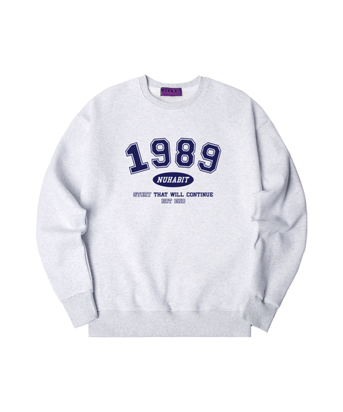NUHABIT（ニューハビット）の「N/H NEW 1989 オーバーサイズ 裏起毛 スウェット (SOM4-3NH1176)（スウェット・メンズ・ホワイト/ライトグレー/ブラック/ネイビー/グレー/アイボリー・MEDIUM/LARGE/X-LARGE）」の4枚目の写真