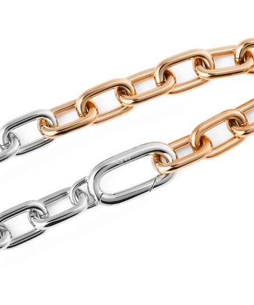 Daniel Wellington(ダニエルウェリントン)の「Contrast Link Bracelet Two Tone ローズゴールド/ゴールド(ブレスレット・メンズ・イエローゴールド/ピンクゴールド・16.5cm/17.5cm/18.5cm/15.5cm)」の4枚目の写真