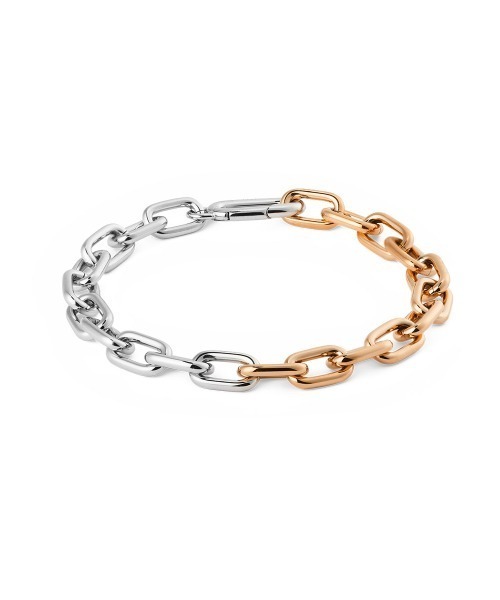 Daniel Wellington(ダニエルウェリントン)の「Contrast Link Bracelet Two Tone ローズゴールド/ゴールド(ブレスレット・メンズ・イエローゴールド/ピンクゴールド・16.5cm/17.5cm/18.5cm/15.5cm)」の3枚目の写真