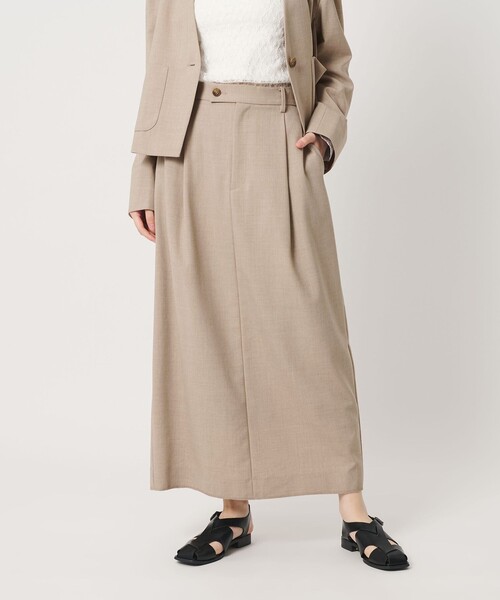 BEAUTY&YOUTH UNITED ARROWS（ビューティーアンドユースユナイテッドアローズ）の「ポリエステルブレンド タックスカート（スカート・レディース・ブラック/ベージュ・M/S/XS）」の3枚目の写真