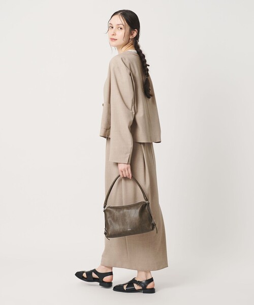 BEAUTY&YOUTH UNITED ARROWS（ビューティーアンドユースユナイテッドアローズ）の「ポリエステルブレンド タックスカート（スカート・レディース・ブラック/ベージュ・M/S/XS）」の5枚目の写真