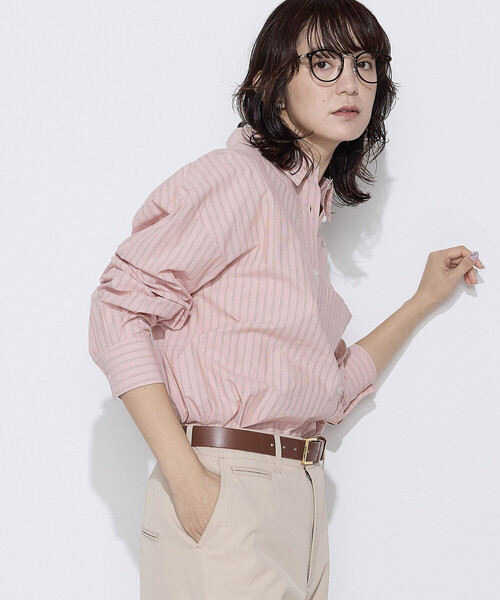 COMME CA Wardrobe(コムサワードローブ)の「オーガニックワッシャーストライプ シャツ(シャツ/ブラウス・レディース・サックスブルー/ピンク/イエロー・FREE)」の7枚目の写真