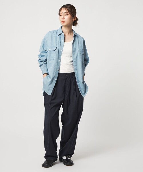 CITEN（シテン）の「＜CITEN＞ライトデニムシャツ（シャツ/ブラウス・メンズ・コバルトブルー/ネイビー・M/L）」の4枚目の写真