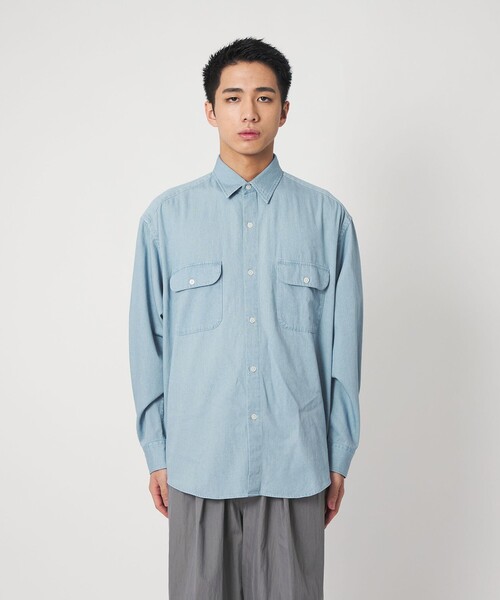 CITEN（シテン）の「＜CITEN＞ライトデニムシャツ（シャツ/ブラウス・メンズ・コバルトブルー/ネイビー・M/L）」の10枚目の写真