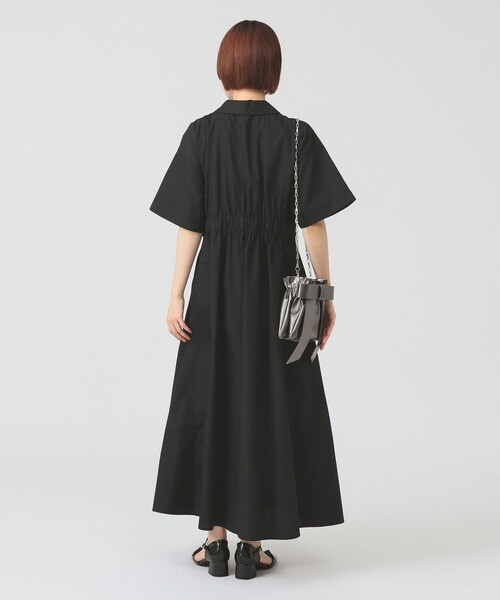 Ray BEAMS（レイビームス）の「ウエスト タック スキッパー ワンピース（ワンピース・レディース・ブラウン系その他5/ブラック・1/0）」の4枚目の写真