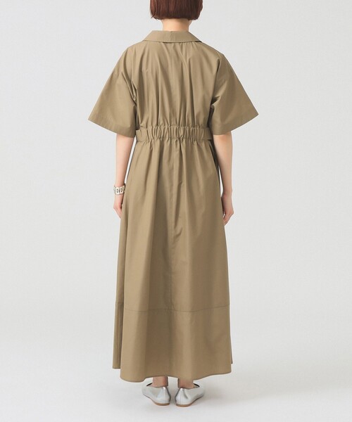 Ray BEAMS（レイビームス）の「ウエスト タック スキッパー ワンピース（ワンピース・レディース・ブラウン系その他5/ブラック・1/0）」の9枚目の写真