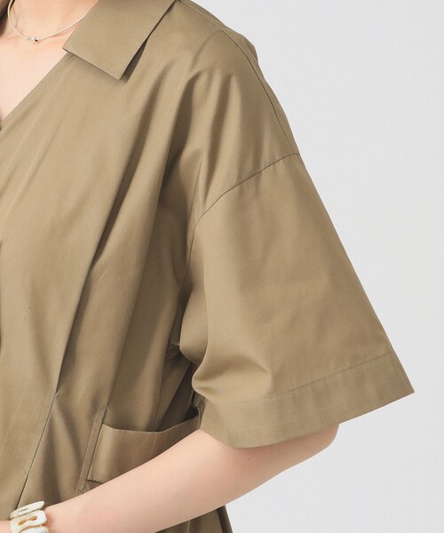 Ray BEAMS（レイビームス）の「ウエスト タック スキッパー ワンピース（ワンピース・レディース・ブラウン系その他5/ブラック・1/0）」の11枚目の写真