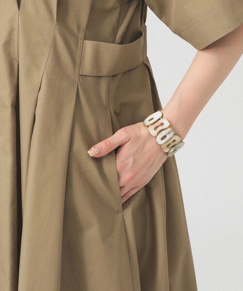 Ray BEAMS（レイビームス）の「ウエスト タック スキッパー ワンピース（ワンピース・レディース・ブラウン系その他5/ブラック・1/0）」の12枚目の写真