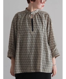FIL DE FER（フィルデフェール）の「【予約】Echo Grid スタンドスキッパーブラウス（シャツ/ブラウス）」