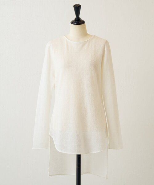 BEARDSLEY（ビアズリー）の「シアーレースチュニック（シャツ/ブラウス・レディース・ブラック/ホワイト・FREE）」の7枚目の写真