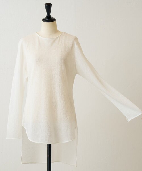 BEARDSLEY（ビアズリー）の「シアーレースチュニック（シャツ/ブラウス・レディース・ブラック/ホワイト・FREE）」の8枚目の写真