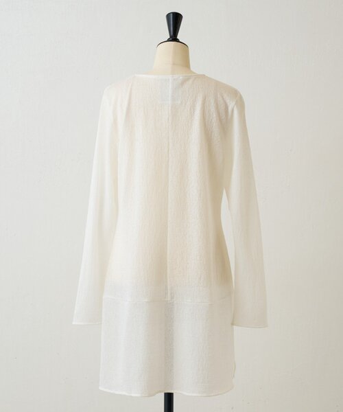 BEARDSLEY（ビアズリー）の「シアーレースチュニック（シャツ/ブラウス・レディース・ブラック/ホワイト・FREE）」の11枚目の写真