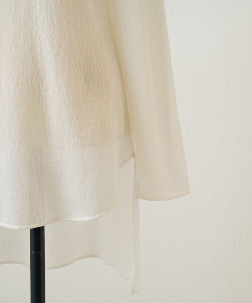 BEARDSLEY（ビアズリー）の「シアーレースチュニック（シャツ/ブラウス・レディース・ブラック/ホワイト・FREE）」の14枚目の写真