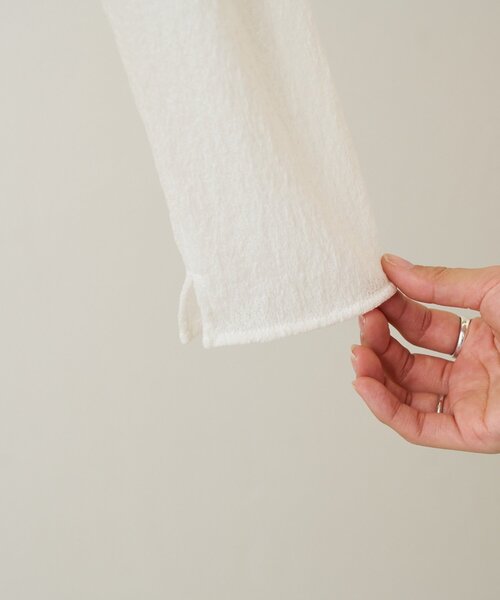 BEARDSLEY（ビアズリー）の「シアーレースチュニック（シャツ/ブラウス・レディース・ブラック/ホワイト・FREE）」の17枚目の写真