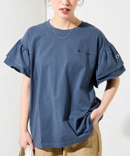 Champion 別注フリル袖トップス　フリークスストア 限定展開 Champion × FREAK'S STORE/チャンピオン 別注 フリル袖