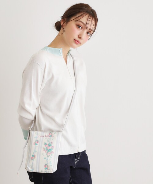 LAURA ASHLEY(ローラアシュレイ)の「ロザリーナ ストライプ柄 ミニ ショルダー(ショルダーバッグ・レディース・ピンク系5/ブルー系/イエロー系・00)」の3枚目の写真