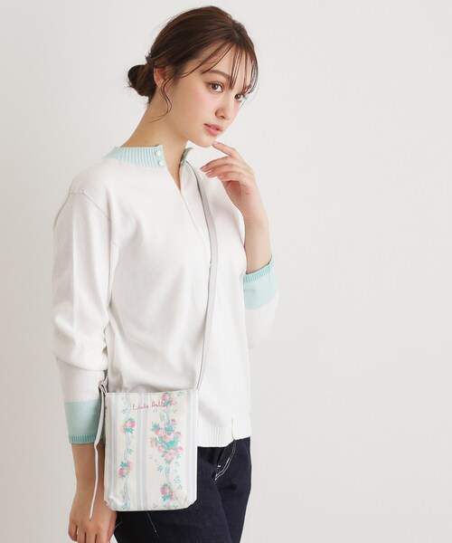 LAURA ASHLEY(ローラアシュレイ)の「ロザリーナ ストライプ柄 ミニ ショルダー(ショルダーバッグ・レディース・ピンク系5/ブルー系/イエロー系・00)」の9枚目の写真