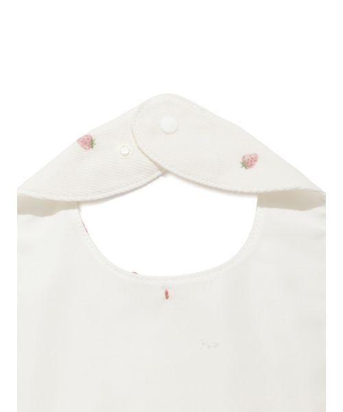 gelato pique(ジェラートピケ)の「【BABY】ストロベリー柄チュールお食事エプロン(スタイ/よだれかけ・キッズ・オフホワイト・F)」の10枚目の写真