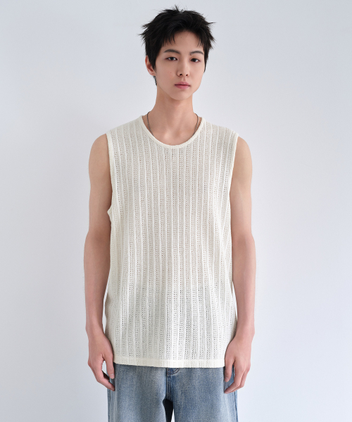 MUSINSA STANDARD（ムシンサスタンダード）の「クロシェスリーブレストップ [アイボリー]（Tシャツ/カットソー・メンズ・その他・XX-LARGE/X-LARGE/LARGE/MEDIUM/XXX-LARGE/SMALL）」の11枚目の写真
