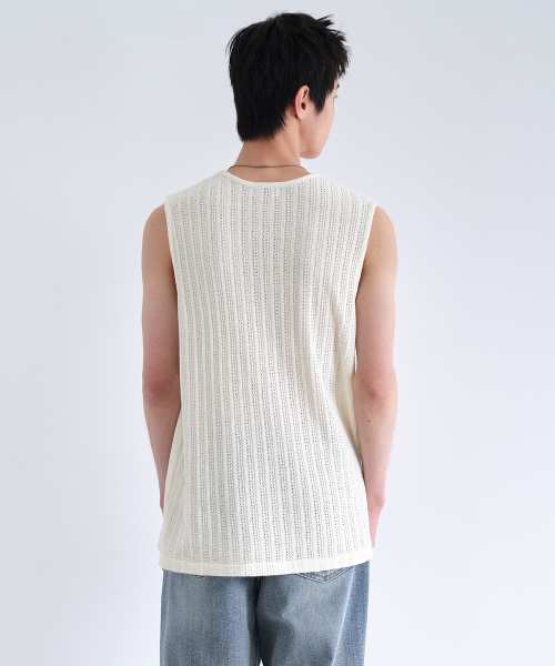 MUSINSA STANDARD（ムシンサスタンダード）の「クロシェスリーブレストップ [アイボリー]（Tシャツ/カットソー・メンズ・その他・XX-LARGE/X-LARGE/LARGE/MEDIUM/XXX-LARGE/SMALL）」の9枚目の写真