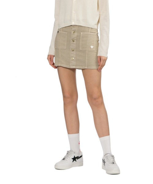 A BATHING APE(アベイシングエイプ)の「LINEN SKIRT(スカート・レディース・ベージュ/ネイビー・SMALL/X-SMALL)」の5枚目の写真