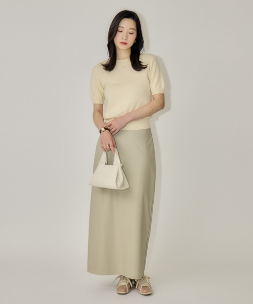 NEUNA(ヌナ)の「【韓国select item】ウールクルーネックハーフスリーブセーター(ニット/セーター・レディース・アイボリー/ベージュ/グレー・FREE)」の21枚目の写真