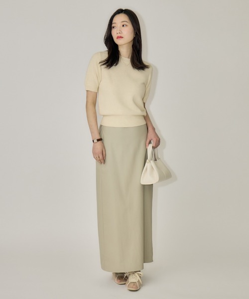 NEUNA(ヌナ)の「【韓国select item】ウールクルーネックハーフスリーブセーター(ニット/セーター・レディース・アイボリー/ベージュ/グレー・FREE)」の20枚目の写真