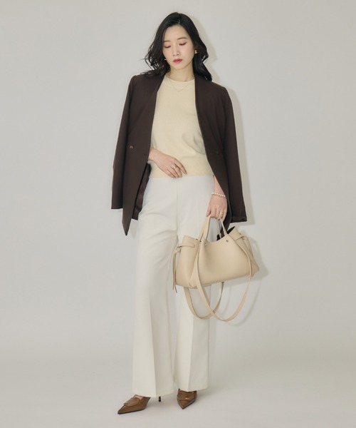 NEUNA(ヌナ)の「【韓国select item】ウールクルーネックハーフスリーブセーター(ニット/セーター・レディース・アイボリー/ベージュ/グレー・FREE)」の12枚目の写真