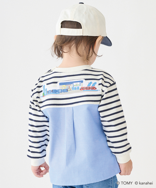 セール】【あつまれ！プラレールズ】ボーダー長T（Tシャツ/カットソー