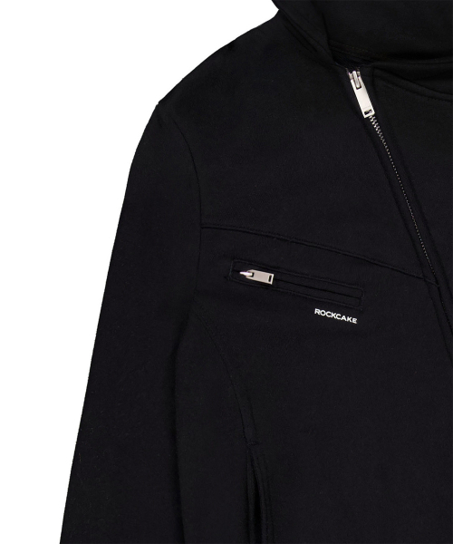 ROCKCAKE（ロックケーキ）の「Asymmetry Zip Up Hoodie - Black（パーカー・レディース・その他・SMALL）」の4枚目の写真