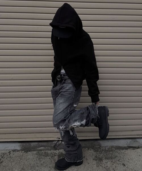 ROCKCAKE（ロックケーキ）の「Asymmetry Zip Up Hoodie - Black（パーカー・レディース・その他・SMALL）」の7枚目の写真
