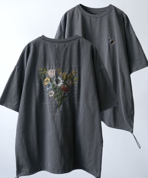 NOIZY（ノイジー）の「various logo designs T-shirt / デザインパッチ バックプリント刺繍 半袖 Tシャツ ピグメントTシャツ（Tシャツ/カットソー・メンズ・ホワイト/ネイビー/ブラック・MEDIUM/LARGE）」の6枚目の写真