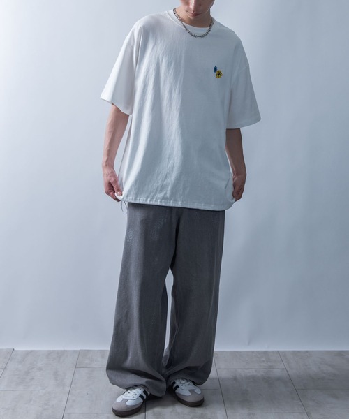 NOIZY（ノイジー）の「various logo designs T-shirt / デザインパッチ バックプリント刺繍 半袖 Tシャツ ピグメントTシャツ（Tシャツ/カットソー・メンズ・ホワイト/ネイビー/ブラック・MEDIUM/LARGE）」の11枚目の写真